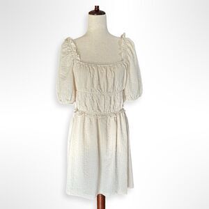 NWT & Other Stories Voluminous Puff Sleeve Mini Dress, Cream, L Tomato Girl